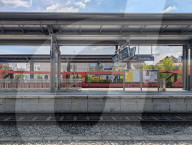 Train Station Of The Bavarian City Of Straubing
