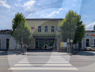 Train Station Of The Bavarian City Of Straubing