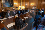 The Exchequer Secretary to the Treasury James Murray hosts stakeholders from tech companies for an AI hackathon 