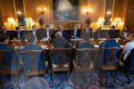 The Exchequer Secretary to the Treasury James Murray hosts stakeholders from tech companies for an AI hackathon 