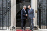 Ministers arrive in Downing Street in London, UK.