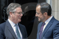 Ministers arrive in Downing Street in London, UK.