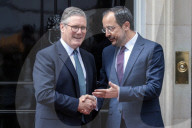 Ministers arrive in Downing Street in London, UK.