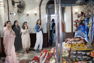  Bollywood Actress Kajal At Dakshineswar Temple In Kolkata, India