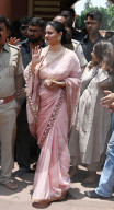  Bollywood Actress Kajal At Dakshineswar Temple In Kolkata, India