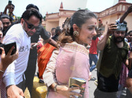  Bollywood Actress Kajal At Dakshineswar Temple In Kolkata, India