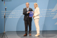 Nina Warken Receives Drug Pricing Report at Health Ministry in Berlin