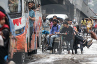 Waterlogging Due To Heavy Rain In Dhaka