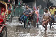 Waterlogging Due To Heavy Rain In Dhaka