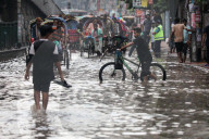 Waterlogging Due To Heavy Rain In Dhaka