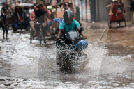 Waterlogging Due To Heavy Rain In Dhaka
