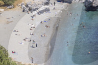 Preveli Beach In Crete Island