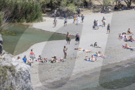 Preveli Beach In Crete Island