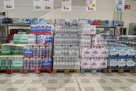 Plastic Water Bottles On Sale In A Supermarket