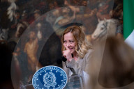 Italy's Prime Minister Giorgia Meloni Welcomes Denmark's Prime Minister Mette Frederiksen