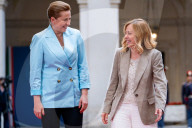 Italy's Prime Minister Giorgia Meloni Welcomes Denmark's Prime Minister Mette Frederiksen