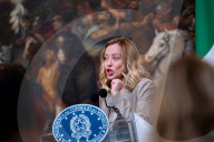 Italy's Prime Minister Giorgia Meloni Welcomes Denmark's Prime Minister Mette Frederiksen