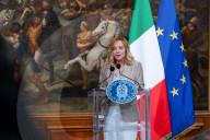 Italy's Prime Minister Giorgia Meloni Welcomes Denmark's Prime Minister Mette Frederiksen