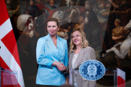 Italy's Prime Minister Giorgia Meloni Welcomes Denmark's Prime Minister Mette Frederiksen