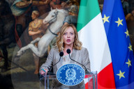 Italy's Prime Minister Giorgia Meloni Welcomes Denmark's Prime Minister Mette Frederiksen