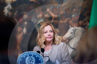 Italy's Prime Minister Giorgia Meloni Welcomes Denmark's Prime Minister Mette Frederiksen