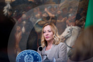 Italy's Prime Minister Giorgia Meloni Welcomes Denmark's Prime Minister Mette Frederiksen