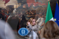 Italy's Prime Minister Giorgia Meloni Welcomes Denmark's Prime Minister Mette Frederiksen