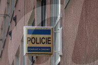 Czech Police Station Sign