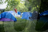 Congresswoman Clémentine Autain Visits The Parc Maurepas Refugee Camp