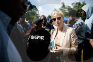 Congresswoman Clémentine Autain Visits The Parc Maurepas Refugee Camp