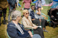 Congresswoman Clémentine Autain Visits The Parc Maurepas Refugee Camp