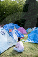 Congresswoman Clémentine Autain Visits The Parc Maurepas Refugee Camp