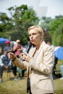 Congresswoman Clémentine Autain Visits The Parc Maurepas Refugee Camp
