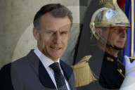 France's President Emmanuel Macron Welcomes President Of Congo Denis Sassou N'Guesso 