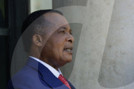 France's President Emmanuel Macron Welcomes President Of Congo Denis Sassou N'Guesso 