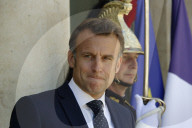France's President Emmanuel Macron Welcomes President Of Congo Denis Sassou N'Guesso 