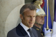 France's President Emmanuel Macron Welcomes President Of Congo Denis Sassou N'Guesso 