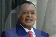France's President Emmanuel Macron Welcomes President Of Congo Denis Sassou N'Guesso 