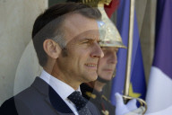 France's President Emmanuel Macron Welcomes President Of Congo Denis Sassou N'Guesso 
