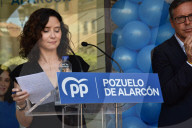 Isabel Díaz Ayuso Attends Inauguration Of The New Partido Popular Headquarters In Pozuelo De Alarcón