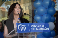 Isabel Díaz Ayuso Attends Inauguration Of The New Partido Popular Headquarters In Pozuelo De Alarcón
