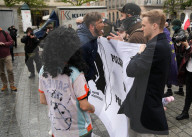 Anti-Immigration Picket In Krakow