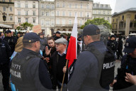 Anti-Immigration Picket In Krakow
