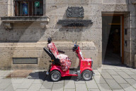 Mobility Scooter In Front Of Bavarian Agriculture Ministry