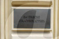 Bavarian State Library Sign