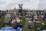 Pilates Exercises At Sanam Luang.