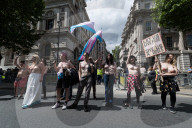 Trans Rights Protest Outside Downing Street In London