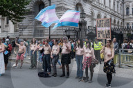 Trans Rights Protest Outside Downing Street In London