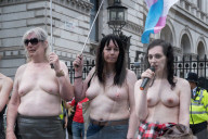 Trans Rights Protest Outside Downing Street In London