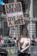 Trans Rights Protest Outside Downing Street In London